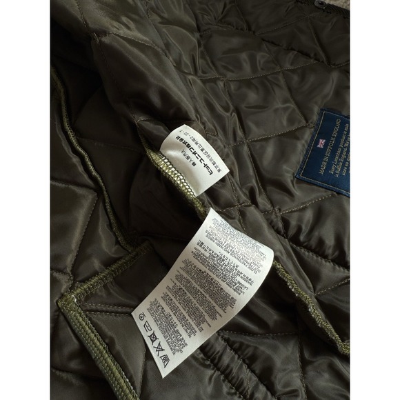 LAVENHAM green polyester raydon jacket Womens SZ 36 S Quilted Snap equestrian - Picture 6 of 7